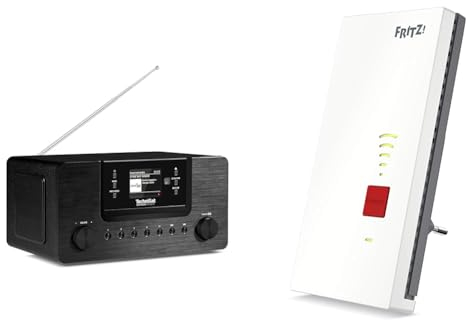TechniSat DIGITRADIO 570 CD IR – Stereo DAB+ Internetradio & AVM Fritz!WLAN Mesh Repeater 2400