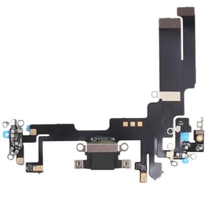 Genérico Flex Charging Compatible with Apple iPhone 14 Cable Connector Port Microphone Black