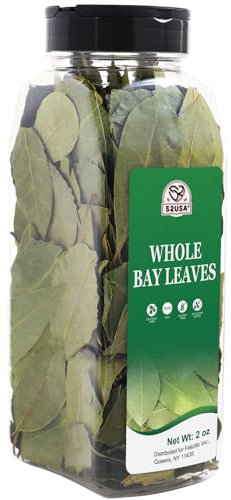 52USA Feuilles de laurier, 56,7 g, feuilles de laurier entières, entièrement naturelles, sans gluten, sans caféine, sans sucre, feuilles de laurier séchées, herbes de laurier fraîches pour la cuisine
