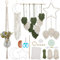 ORIGACH 4 in 1 DIY Macrame Kit for Beginner Adults, Easy Macrame Dreamcatcher Wall Hanging and Plant Hanger kit with Instruction for Macrame Starters