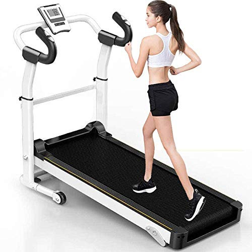 HCZKIUJY Tapis de Course pliants Tapis de Course, Tapis de Course mécanique Pliant Domestique, Petit équipement de Sport et de Fitness d'intérieur Walkinghine avec Affichage LED
