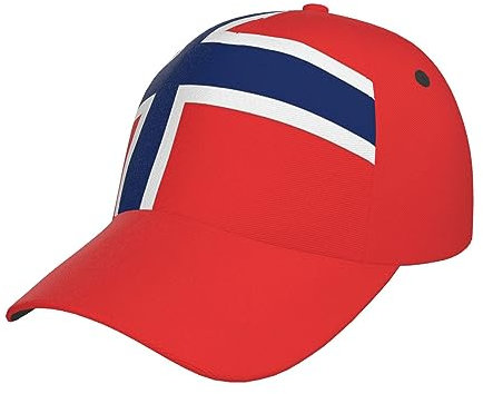 hihihihihihihihi Baseballkappe mit niedlicher Norwegen-Flagge für Männer und Frauen, norwegische Trucker-Mütze, verstellbar, Norwegen Flagge-y3, Einheitsgröße