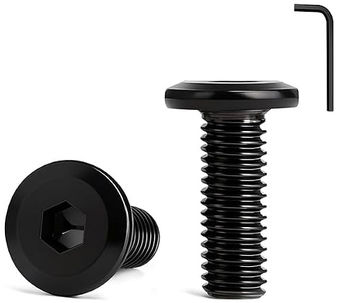 50 Stück M6x25 Schrauben, Flachkopf-Inbusschrauben | Schwarz oxidiert, Vollgewinde, Hochfester Kohlenstoffstahl, inkl. Inbusschlüssel