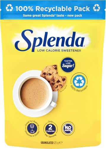 SPLENDA No Calorie Sweetener Granulated Sugar Substitute 125g Pouch (Pack of 6)
