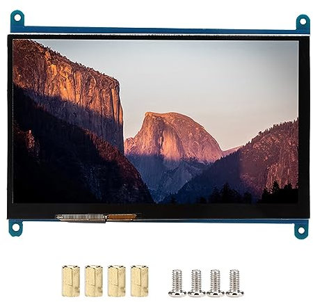 RockVOQRN Pantalla LCD HDMI Ultra HD de 7 pulgadas, pantalla táctil capacitiva, mini pantalla aplicable para monitor de computadora