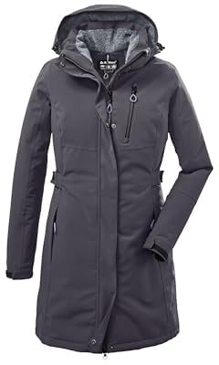 killtec Damen Funktionsparka/Parka mit abzippbarer Kapuze KOW 165 WMN PRK, metall, 54, 37726-000