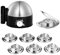 WMF Set 3-teilig Eierbecher Set 6 Stück, stapelbar und Gourmet Eierschneider Edelstahl poliert 15 x 11 cm und Stelio Eierkocher Edelstahl, 1 Ei - 7 Eier, 380 Watt, Härtegradeinstellung