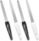4 Pcs Nail File,15cm Portable Nail Files for Natural Nails,Metal Nail File for Women Men,Professional Metal Files Set,Double Side Nail Files with Plastic Handle,for Home Salon Use(Black,White)
