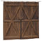 Newhomestyle Wooden Door Outdoor Garden Shower Curtain, Rustic Brown Old Hardwood Vintage Board Plank Bathroom Bath Curtain, Rural Farmhouse Door Bathtub Curtain with 12 Hooks (180X180 cm/ 71X71 in)