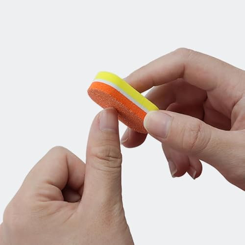 Professional Nail File, Multi-Layer Manicure Buffer, Orange and Yellow