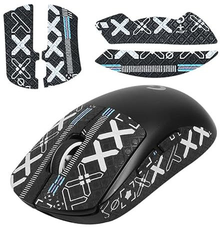 XFSRG Schweißabsorbierendes Griffband für Maus Anti-Rutsch PU Mouse Grip Tape Ergonomisches Design für Büro und Gaming(Schwarz)