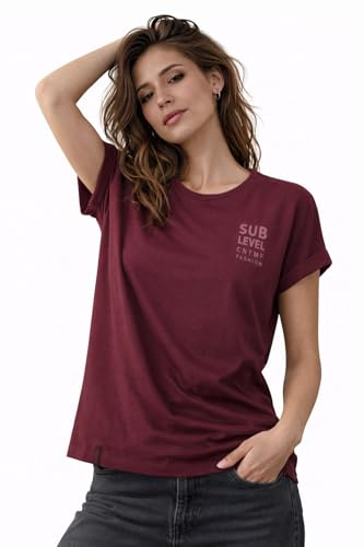 Sublevel Damen T.Shirt LINA Lambrusco Red D12041M02794A5-XL