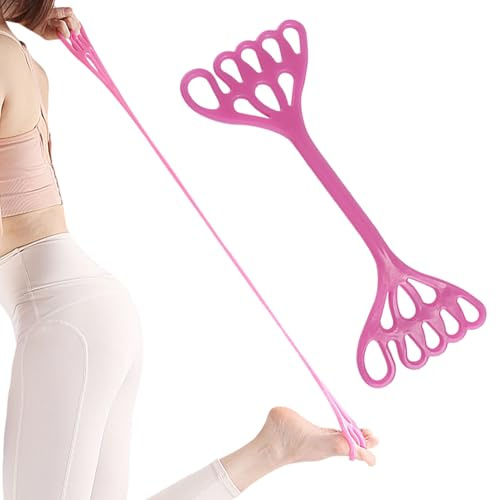 Elastische Trainingsbänder – Spanngurte für Arme und Rücken, hohe Elastizität, 5 Fingerringe, langlebiges Latexmaterial | Fitnessgerät für Zuhause, Pilatus, Fitnessgerät