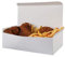 WHITE RECTANGULAR BOXES - FAST FOOD CARDBOARD TAKEAWAY BOX - CAKE SHOP PACKAGING (Small White, 1 Box)