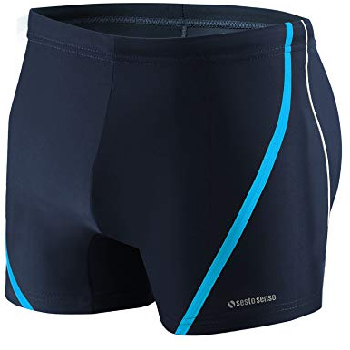 sesto senso Maillot de Bain Homme Boxer Trunks Shorts Pantalon Slips Natation de Sport BD 366 L Bleu
