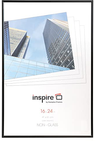 Hampton Frames BACKLOADER Poster Certificate Photo Frame Acrylic Black 16x24 (40x60cm) BLR1624BKP