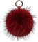 Damen Pom Pom Bommel Anhänger Taschenanhänger Schlüsselanhänger für Handtaschen, Rückspiegel im Auto (Weinrot)