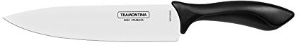 Tramontina Affilata Cuchillo de Cocina de Acero Inoxidable, Color Negro