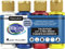 Deco Art DASK418 American Acrylic 4/PK Primary, Couleurs primaires, Taille unique, Set de 240 Pièces