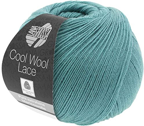 LANA GROSSA Cool Wool Lace | Extrafeine Merinowolle waschmaschinenfest und filzfrei | Handstrickgarn aus 100% Schurwolle (Merino) | 50g Wolle zum Stricken & Häkeln | 400m Garn FB 23