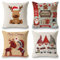 Kissenbezug Weihnachten 45x45,4 Stück Kissenbezug 45x45 Weihnachten,Weihnachtskissen,Weihnachtskissenbezug 45x45,Jaweihnachts Klein Kissenüberzug,Leinen Kissenhülle Weihnachten,Frohe Weihnachten Deko