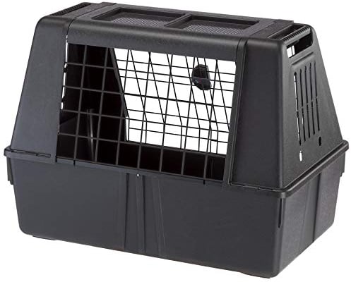 Ferplast Atlas Fahrzeug SUV Hundekäfig, montierte Autohundebox misst 32 L x 20 B x 24 H & ist ideal für kleine bis mittelgroße Hunderassen, schwarz