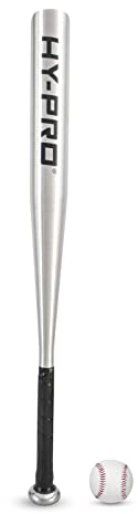 Hy-Pro 26” Aluminium Baseball Set – Metal Baseball Bat and Ball With Anti-slip Grip, Lightweight Build, Ideal for Garden Games, Bat And Ball Play, and Adult Outdoor Games