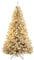 SHATCHI 7Ft/2.1m Artificial Christmas Tree Champagne Gold Shiny Tinsel Tips Bushy Look Luxurious Hinged Branches Xmas Holiday Home Decorations, PVC, 210 cm