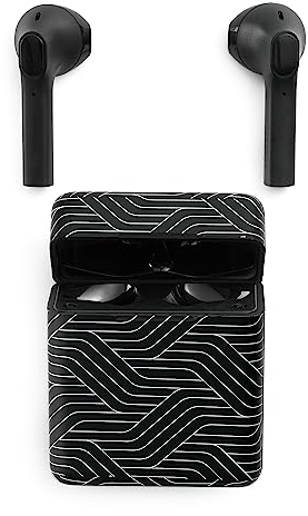 Music Sound | TWS Capsule | Cuffiette Auricolari Bluetooth con Custodia di Ricarica - PlayTime 3h - Fantasia Linee