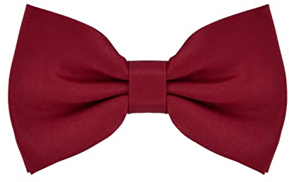 AONAT Papillon da uomo, Papillon classico formale pre-legato, Papillon Rossa regolabile per bambini e uomo