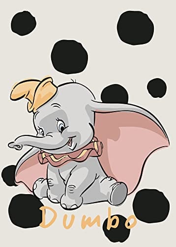 Komar Dumbo Dots - Größe: 50 x 70 cm, Wandbild, Poster, Kunstdruck (ohne Rahmen), Disney