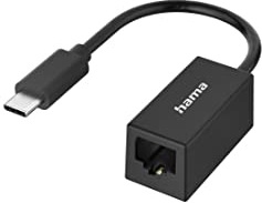 Hama Netzwerk-Adapter USB-C-Stecker - LAN/Ethernet-Buchse, Gigabit Ethernet