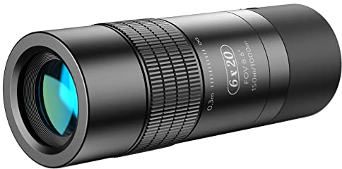 Teleobjetivo monocular para exteriores con clip para smartphone, 6 x 20 m