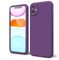 oakxco for iPhone 11 Phone Case Liquid Silicone, Cute Thin Slim Soft Rubber TPU Plain Smooth Gel Cover for Women Girl Aesthetic Design, Matte Solid Protective & Shockproof Bumper Grip, Violet Purple