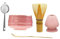 VITAU Bol à Matcha Rose Brillant en céramique Japonaise Fouet à thé Matcha Chawan Chawan Support Scoop Tamis Tasse cérémonie Coffret Cadeau