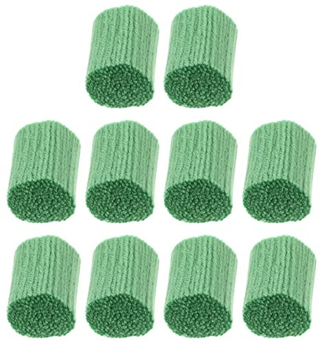 Housoutil Vorgeschnittenes Teppichgarn, 10 Rollen Grüne Knüpfwolle, Knüpfgarn Geschnitten, Wolle Knüpfen Teppich Für DIY Handwerk Stricken Nähgarn Knüpfhaken Zubehör