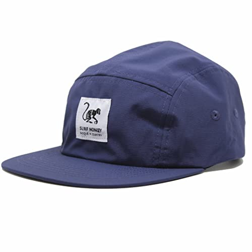 Surf Monkey Verstellbare Kappe mit Strapback, wasserdicht, klassische Jockey-Kappe für Herren/Damen, 5-Panel-Cap, blau, One size