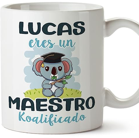 MUGFFINS Tazas Personalizadas para MAESTRO - En Español - Koalificados Personalizados - 11 oz / 330 ml - Regalo Personalizable original y divertido