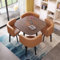 MAxba Quadratisch Esstisch mit 4 Stühlen, Tische und Stühle Konferenztisch, Besprechungstisch Küchentisch for den Empfang for Esszimmer, Küche (Color : Brown)