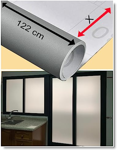 LÁMINA Adhesiva TRANSLÚCIDA Vinilo para Cristales Ventanas Y Puertas- Deja Pasar LA LUZ, DA PRIVACIDAD (1 x 1,22 Metros)