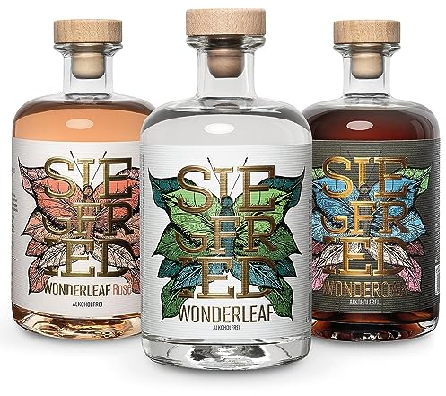 Siegfried Wonderleaf, Wonderoak und Wonderleaf Rosé im Set | Alkoholfrei | Von den Machern des weltweit prämierten Siegfried Gin | Vegan | Zuckerfrei | Natürliche Destillate | 3 x 500ML