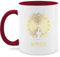 Tasse Tassen 325ml - Namaste Yoga Chakra Mandala - 325 ml - Bordeauxrot - spirituelle yoga-tasse joga fans kindertasse spirituell yoga+tasse meditation teetasse geschenke für mug motivtasse alles