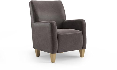 Cavadore Sessel Vida / Polstersessel im trendigen Design / 74 x 93 x 81 / Mikrofaser, Graubraun