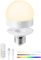 EDISHINE USB Rechargeable Light Bulb, Dimmable Remote Control LED Light Bulb,12RGB 3 Color Temperature, Portable Battery Powered Light Bulbs with Timing Function, E26/E27 Base, 1 Pack