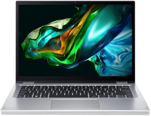 acer Aspire 3 Spin 14'' WUXGA (1920 x 1200) IPS Touch 2-in-1 Laptop, processore Intel Core i3-N305, 8GB DDR5 RAM, 256GB SSD Storage, Windows 11 Home in modalità S, argento puro, A3SP14-31PT-32M6