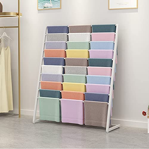 Metall-Kleiderbügel für Hijab-Kleider, Schals, bodenstehend, Hosenregal, Hänge-Organizer, Regal (weiß, 120 x 40 x 145 cm)
