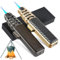 Fire Blaze Lighter, Bright Fire Lighter, Portable Refillable Adjustable Turbine Jet Bright Fire Butane Lighter，Fireblaze Electric Lighter，Waterproof and Windproof for Outdoor Activities(Black+Gold-2pc
