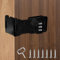 1PC Password Hasp Locks, 90-180 Degree Cabinet Password Locks Fold Collapsible Hasp Latch Security Combination Latch Lock Barn Door Lock with Screws for Locker, Bathroom, Outdoor, Garden,Black
