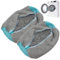 Lot de 2 sacs de lavage pour chaussures en forme de baskets, fermeture éclair, pour machine à laver, protection pour chaussures et vêtements, kit de nettoyage parfait pour baskets (gris, 2 pièces)