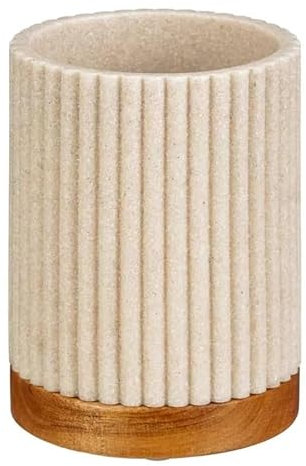 Natural Bathroom Acessories Soap Dish Soap Dispenser Toilet Brush Toothbrush Holder Tumbler Home Bathroom Gift (Natural Tumbler)